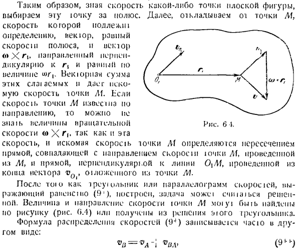 Скорости точек плоской фигуры