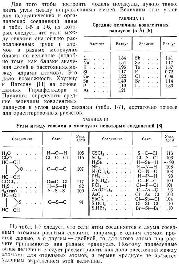 Строение и размеры молекул.