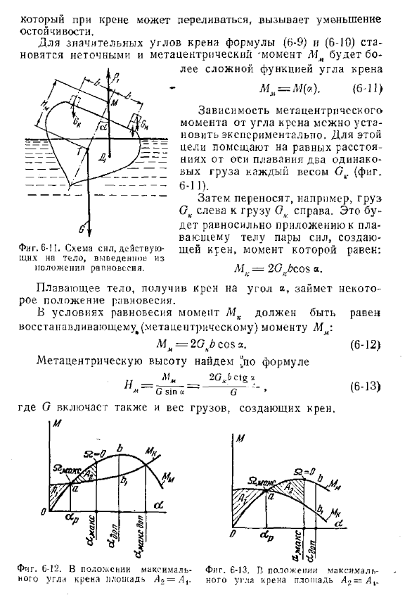 Статическая остойчивость