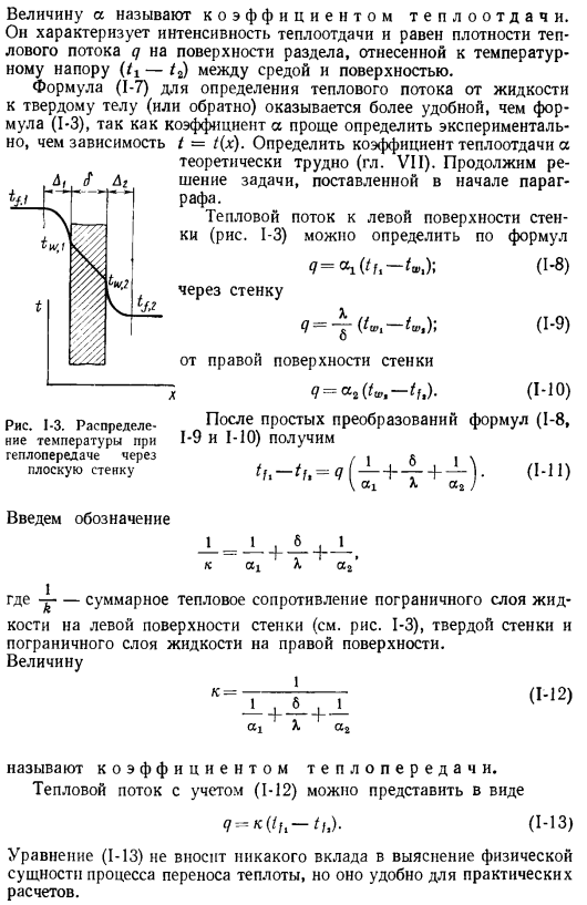 Основные законы переноса теплоты