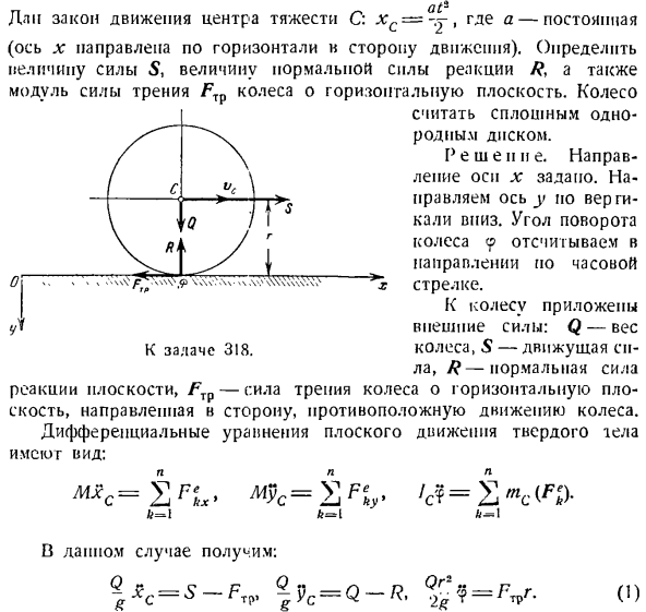 Динамика плоского движения твердого тела