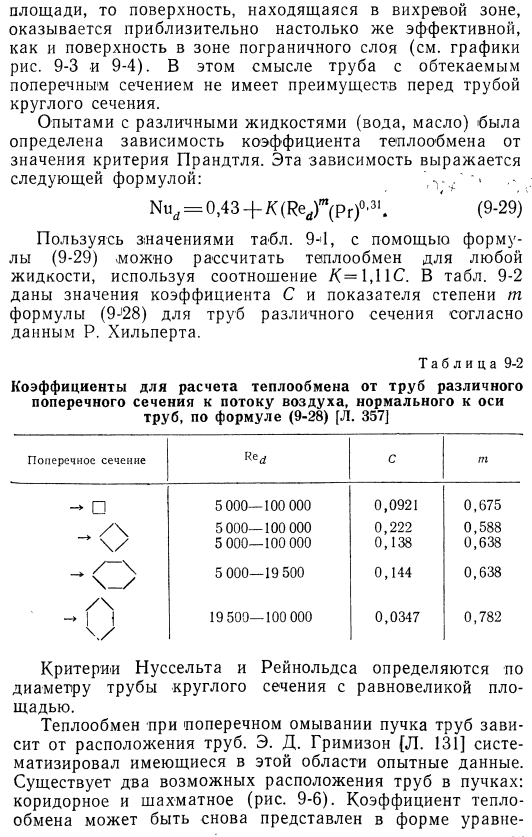 Поперечное омывание труб и пучков труб