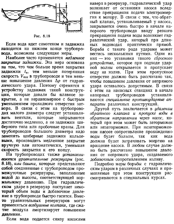 Гидравлический удар в трубах