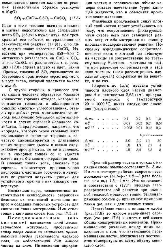 Особенности сжигания твердых топлив