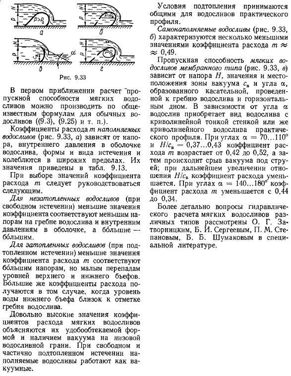 Водосливы практического профиля