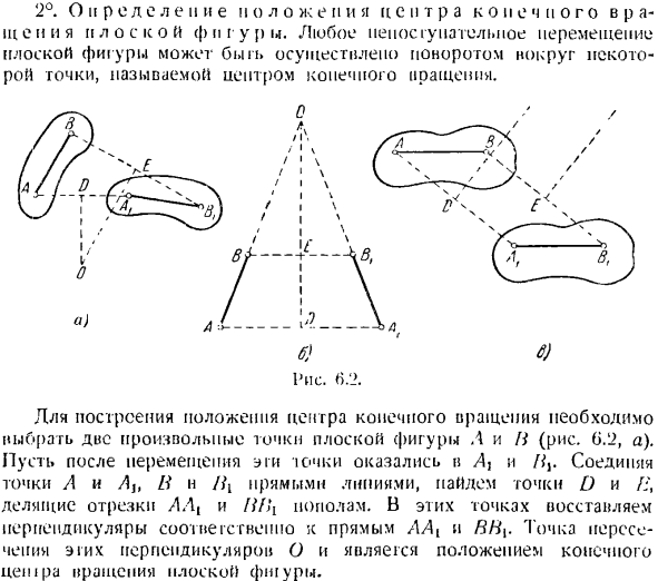 Уравнения плоского движения твердого тела. Уравнения движения точки плоской фигуры