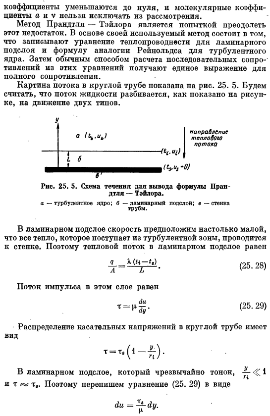 Аналогия между переносом импульса и тепла