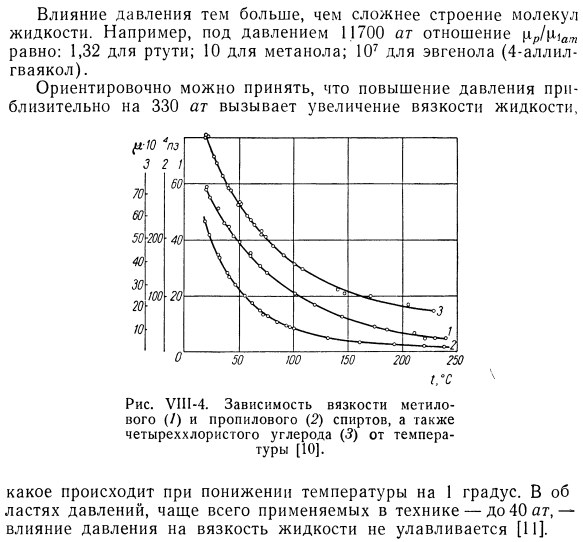 Результаты измерений вязкости жидкостей