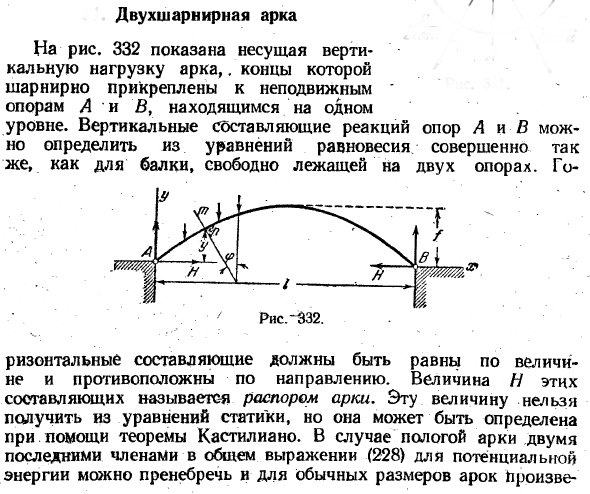 Двухшарнирная арка
