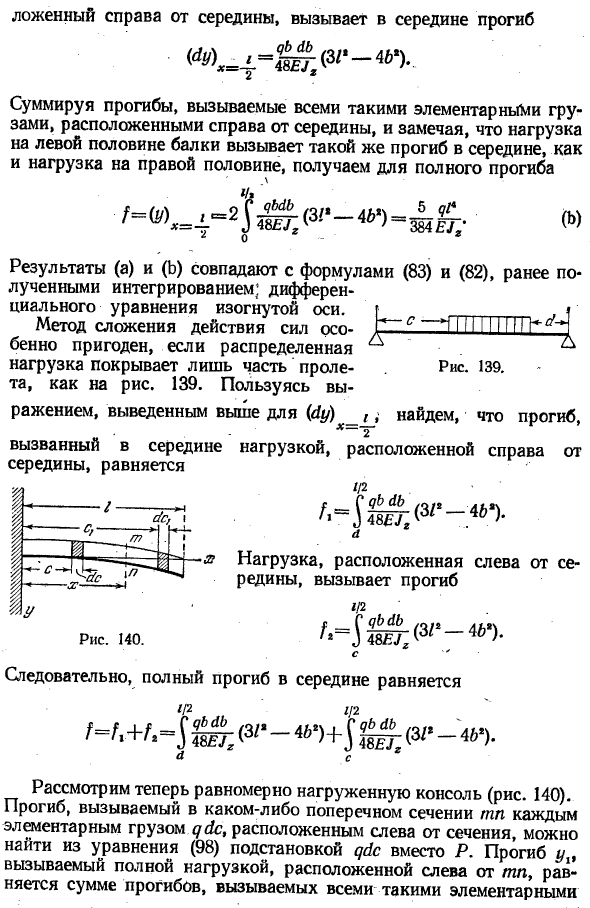 Метод сложения действия сил
