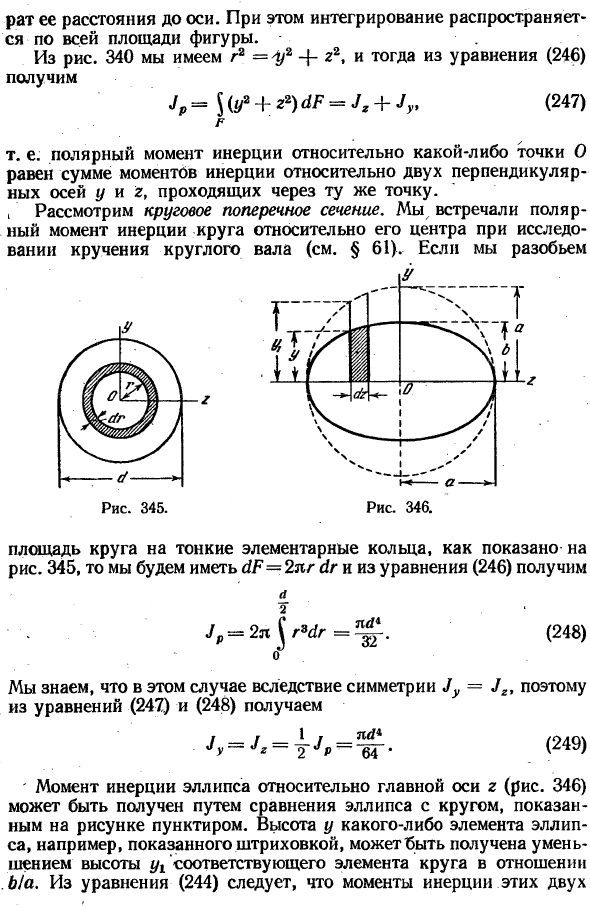 Полярный момент инерции плоской фигуры
