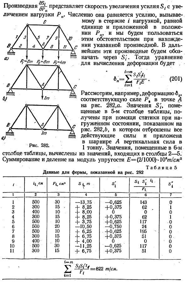 Деформация ферм
