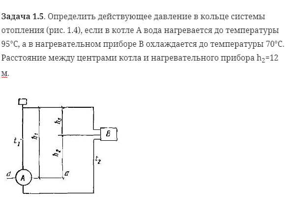 Задача 1.5. Определить действующее давление 