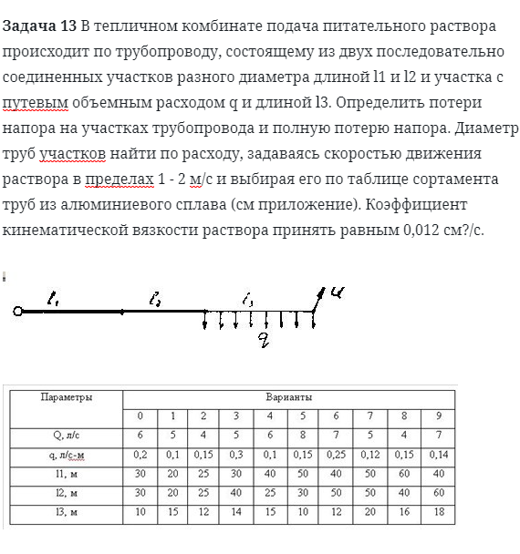 Задача 13 В тепличном комбинате подача питательного 