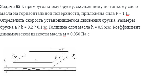 Задача 65 К прямоугольному бруску скользящему