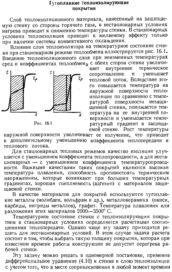 Тугоплавкие теплоизолирующие покрытия