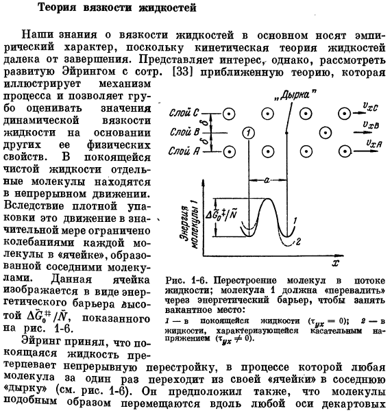 Теория вязкости жидкостей