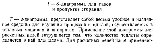 I-S-диаграмма для газов и продуктов сгорания