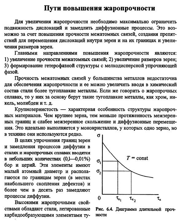 Пути повышения жаропрочности