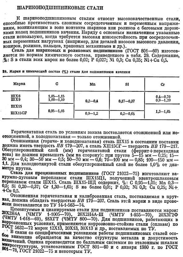 Шарикоподшипниковые стали