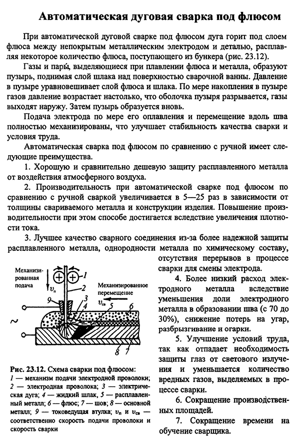 Автоматическая дуговая сварка под флюсом