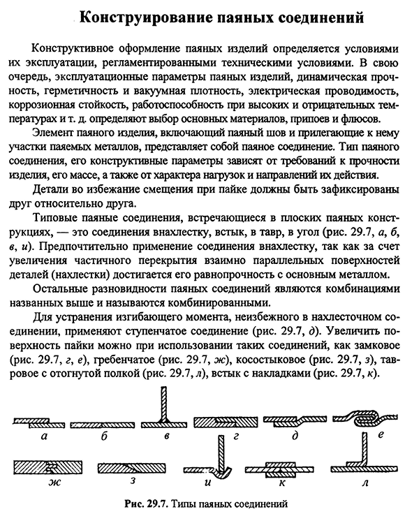 Конструирование паяных соединений