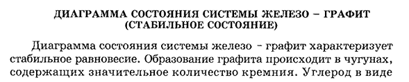 Диаграмма состояния системы железо - графит (стабильное состояние)