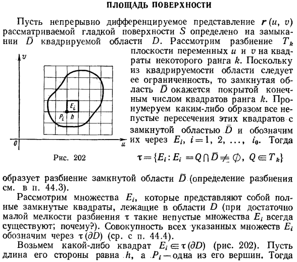 Площадь поверхности