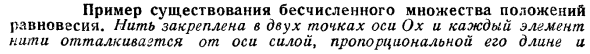 Пример существования бесчисленного множества положений равновесия