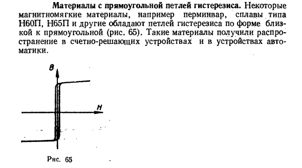 Материалы с прямоугольной петлей гистерезиса