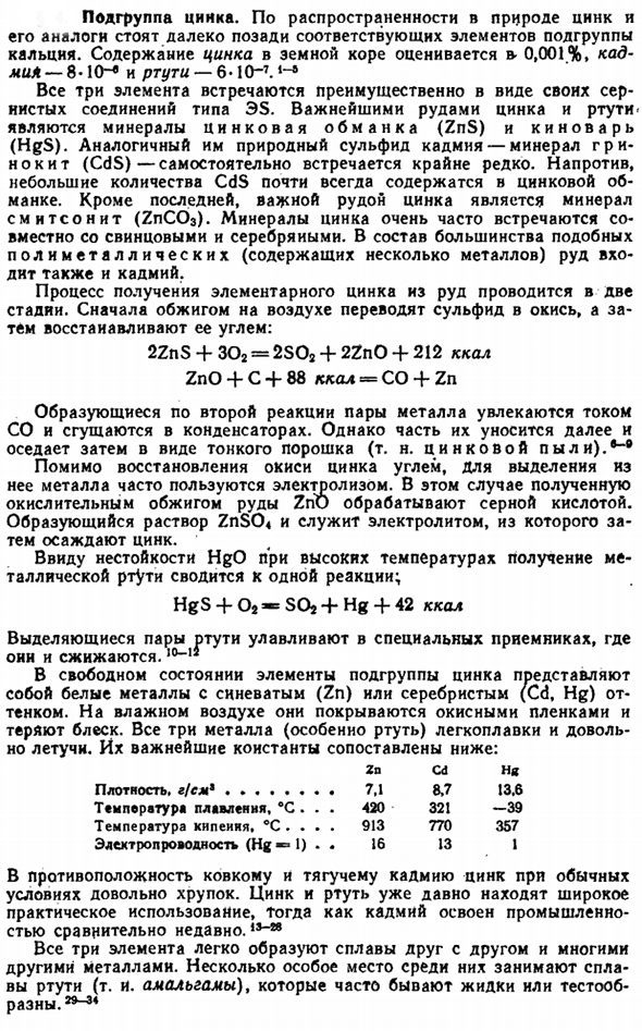 Подгруппа цинка