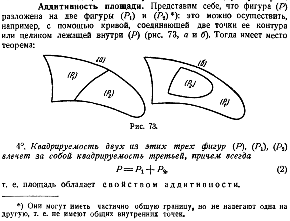 Аддитивность площади