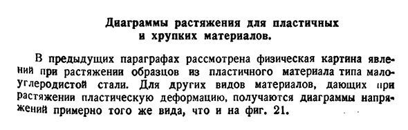 Диаграммы растяжения для пластичных и хрупких материалов