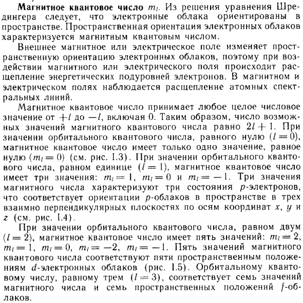 Магнитное квантовое число
