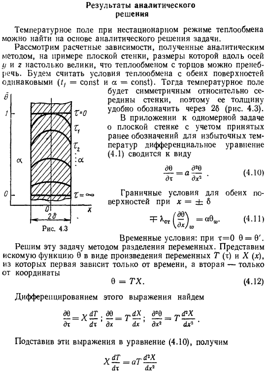 Результаты аналитического решения