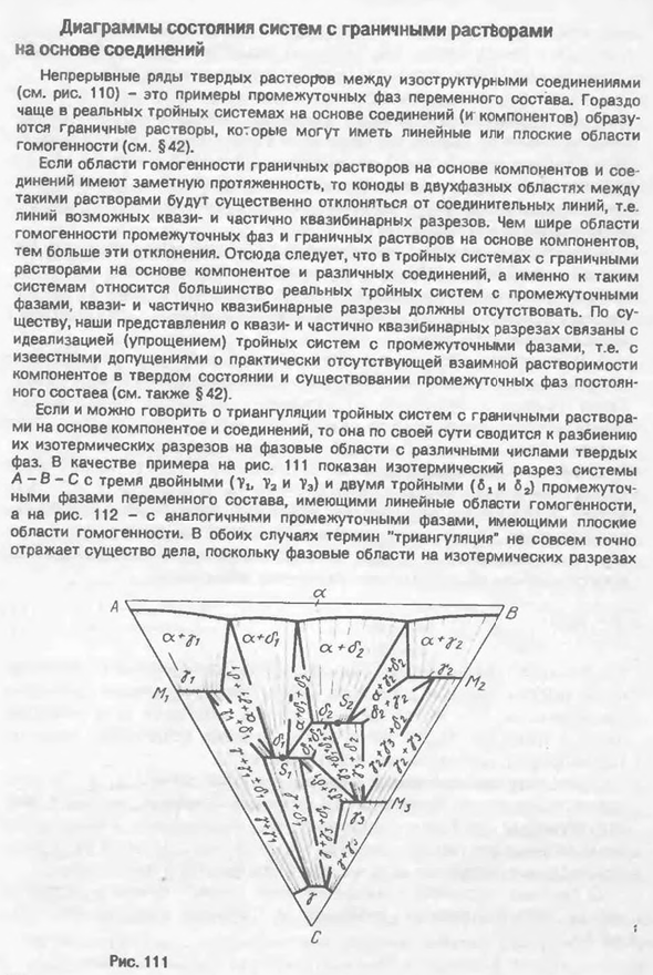 Диаграммы состояния систем с граничными растворами на основе соединений