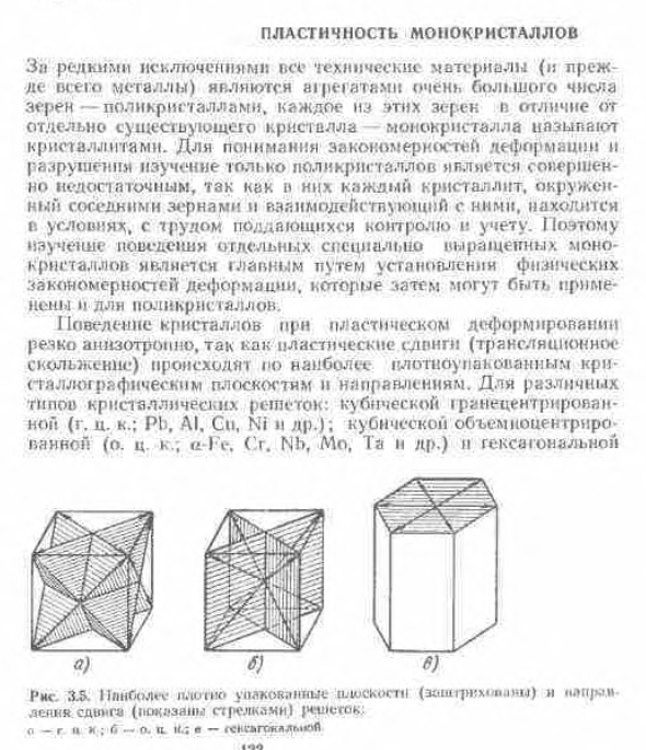 Пластичность монокристаллов