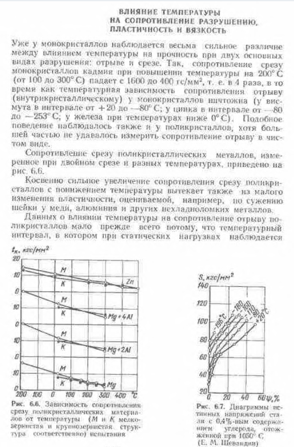 Влияние температуры на сопротивление разрушению. пластичность и вязкость