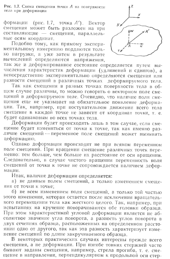 Некоторые сведения из механики. Напряжения и деформации в непрерывных однородных средах