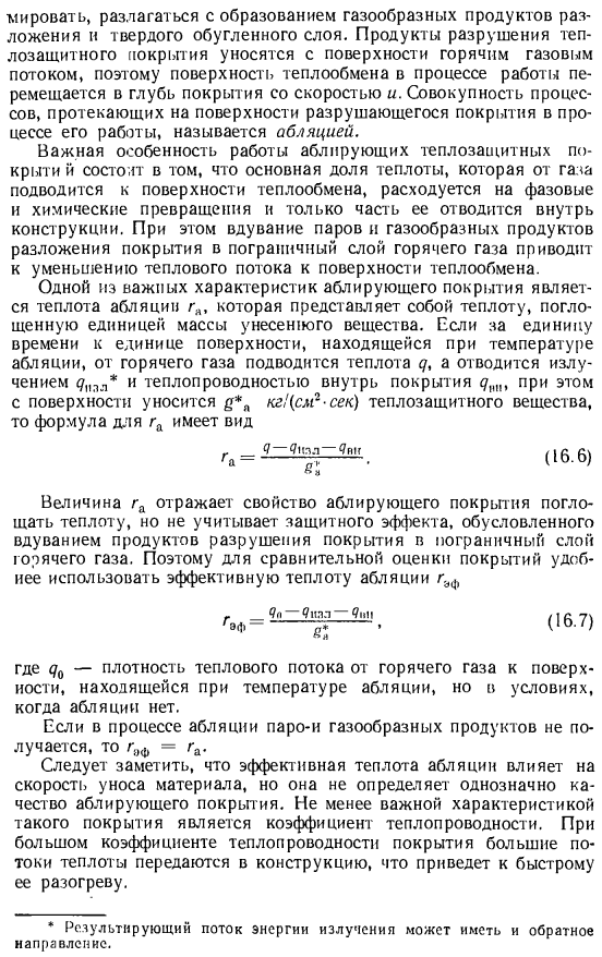 Аблирующие покрытия