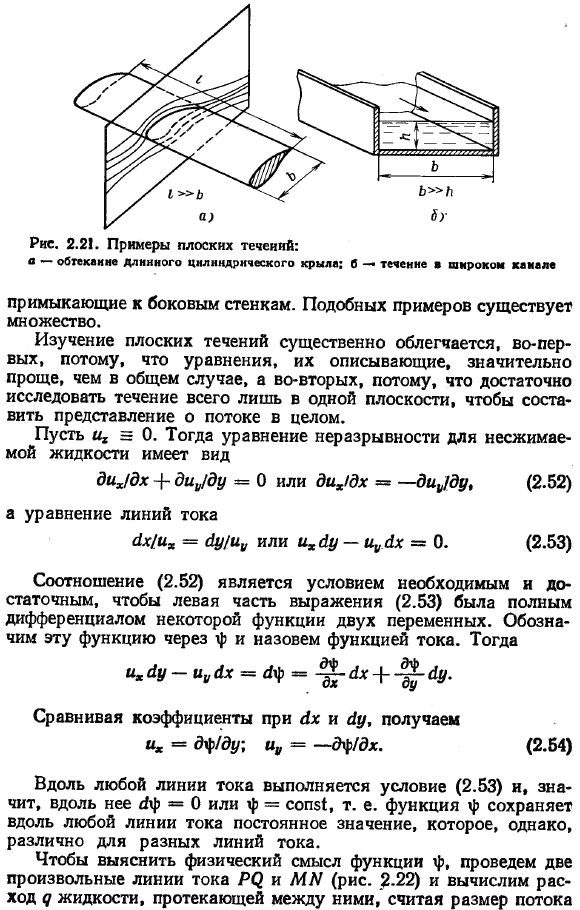 Плоские потоки несжимаемой жидкости.