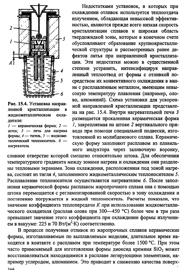 Технологические основы получения отливок со столбчатой структурой