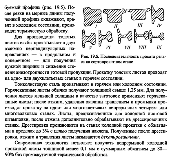 Производство распространенных видов проката