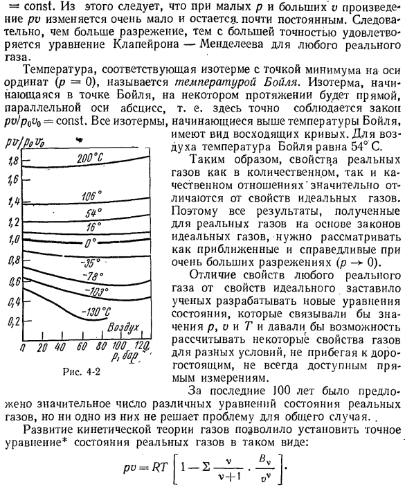 Свойства реальных газов.