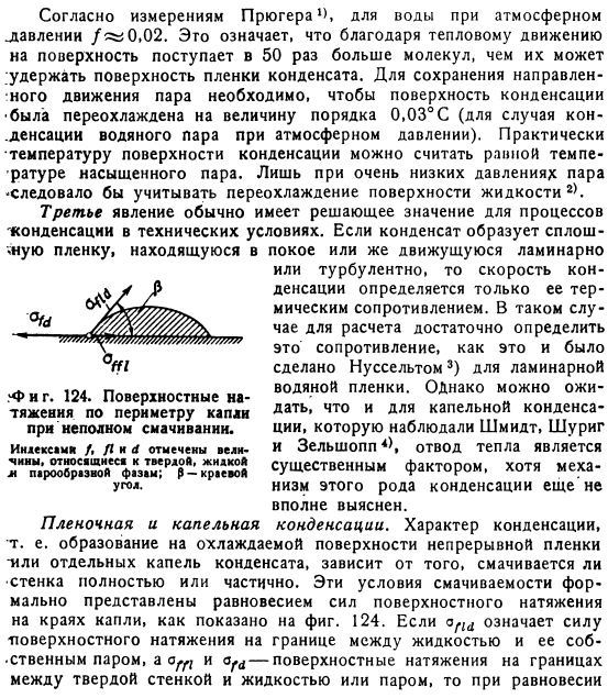 Теплоотдача при конденсации