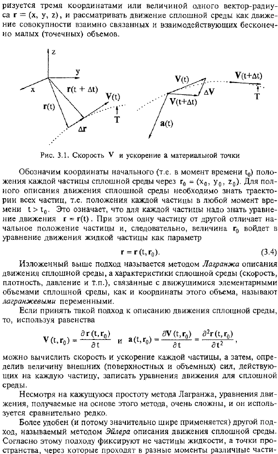 Методы описания движения сплошной среды