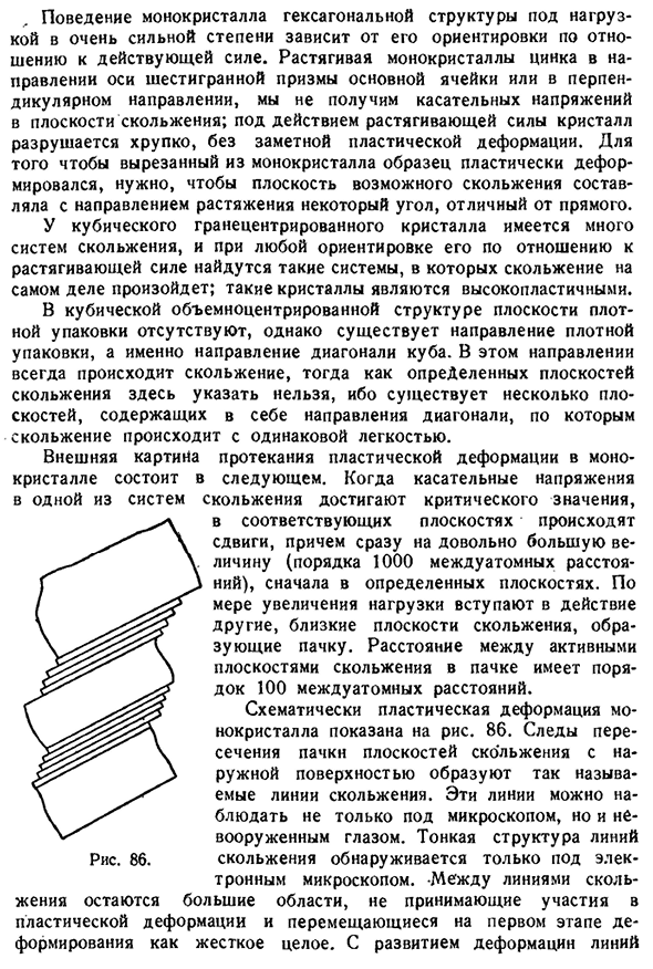 Пластическая деформация монокристаллов