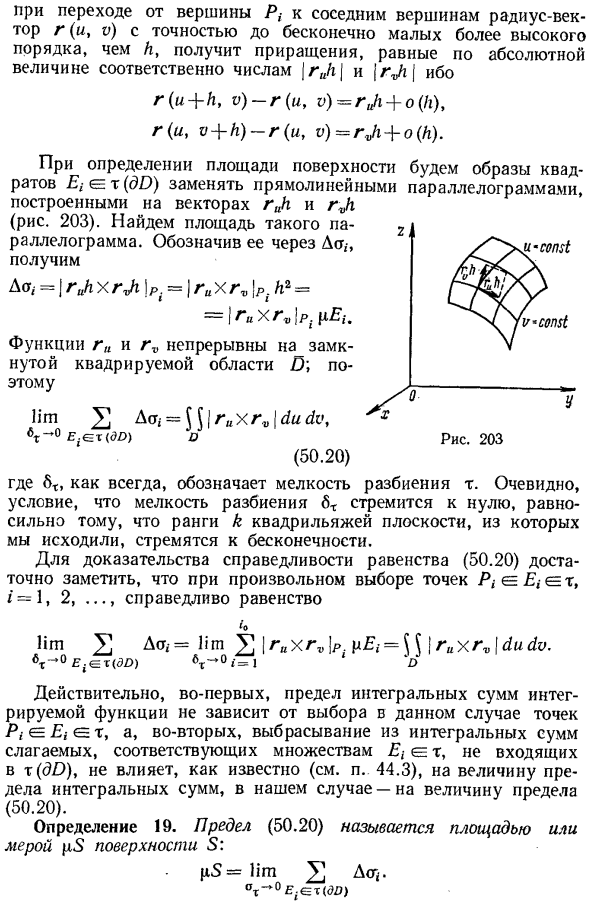 Площадь поверхности