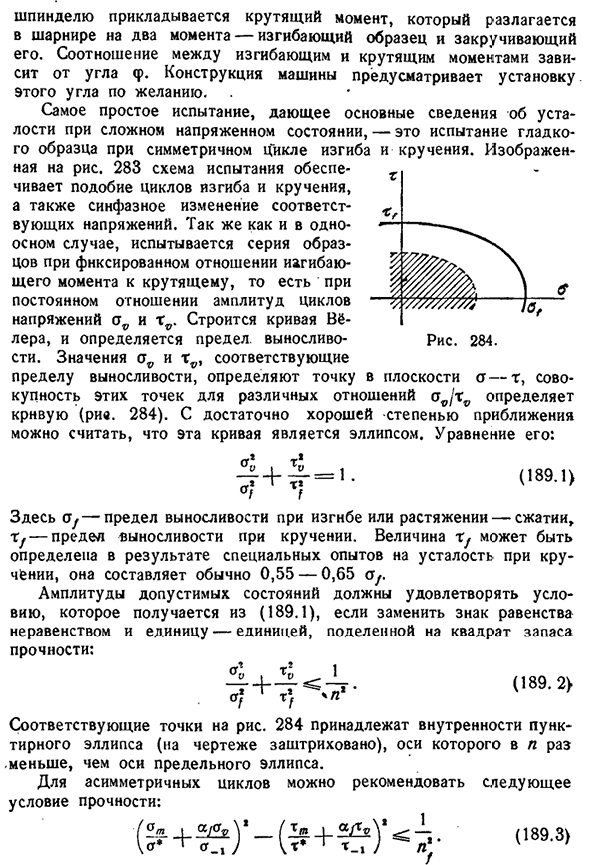 Усталостная прочность при сложном напряженном состоянии