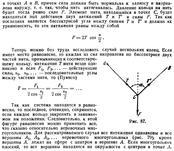 Кольца, скользящие на нити